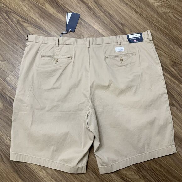 Vineyard Vines Sz 50 B 11" Breaker Shorts Stretch Khaki Tan Flat Front Mens NEW - Picture 12 of 12